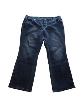 #913 Multiples Womens Plus Size 20W Bootcut Dark Wash Denim Jeans